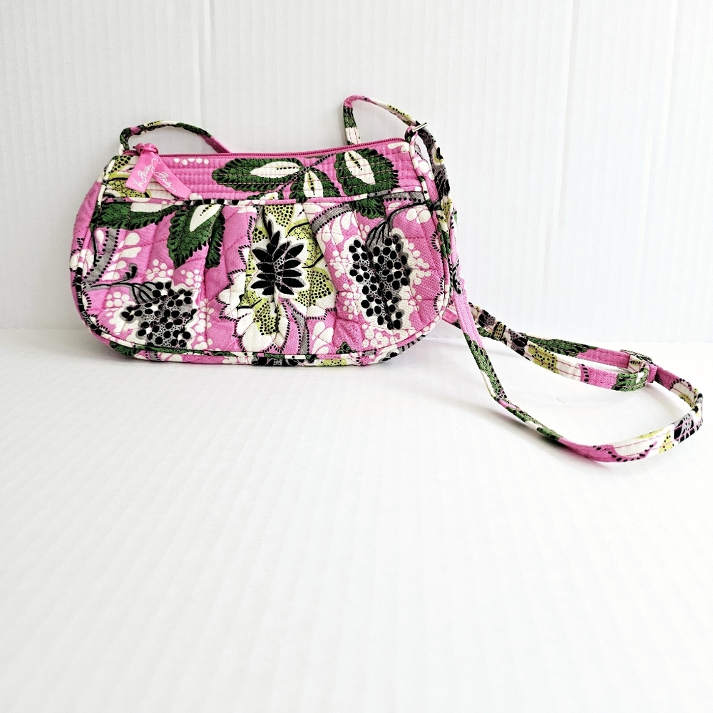 SALE! Vera Bradley Priscilla Pink Frannie crossbody bag quilted floral handbag